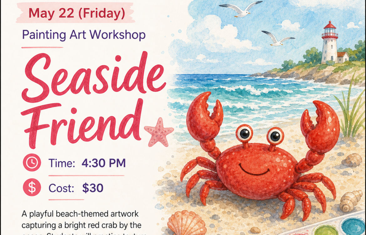 Painting Art Workshop:  “Seaside friend” 