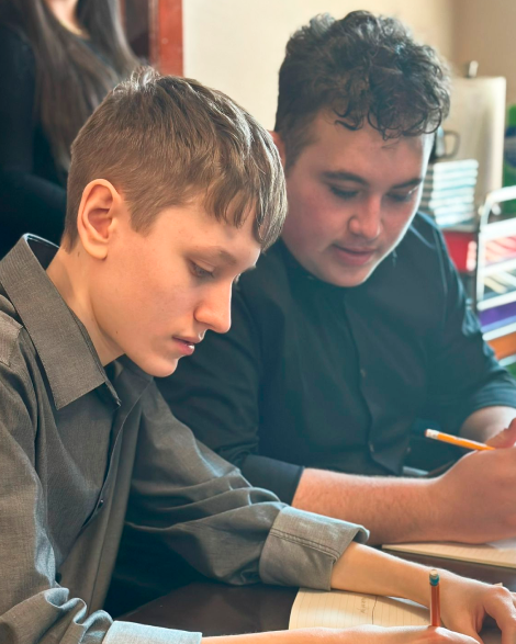 Students working together